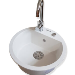 Komplet sudopera i slavina Gorenje KM 12 bela sudopera od granita Swan hrom